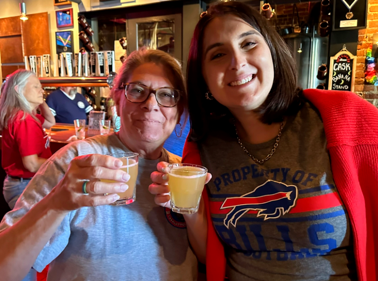 Allie and Donna of the CBBB drink shots of death